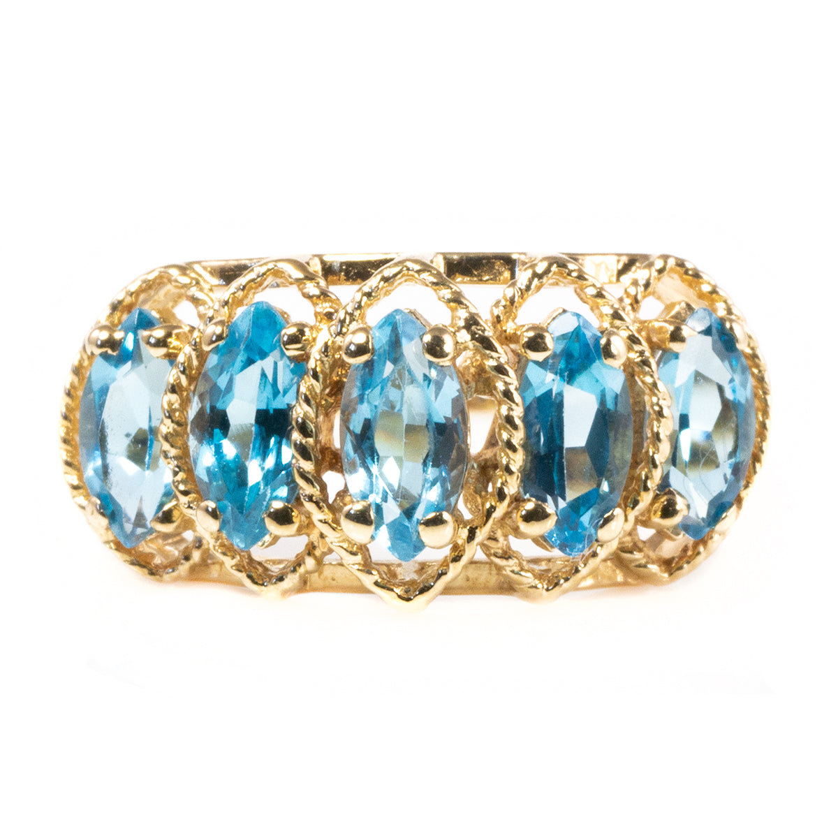10 k Gold &amp; Blue Topaz Ring