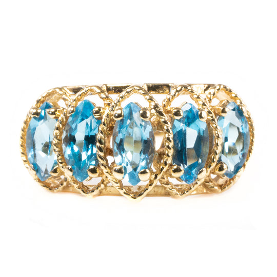10 k Gold & Blue Topaz Ring