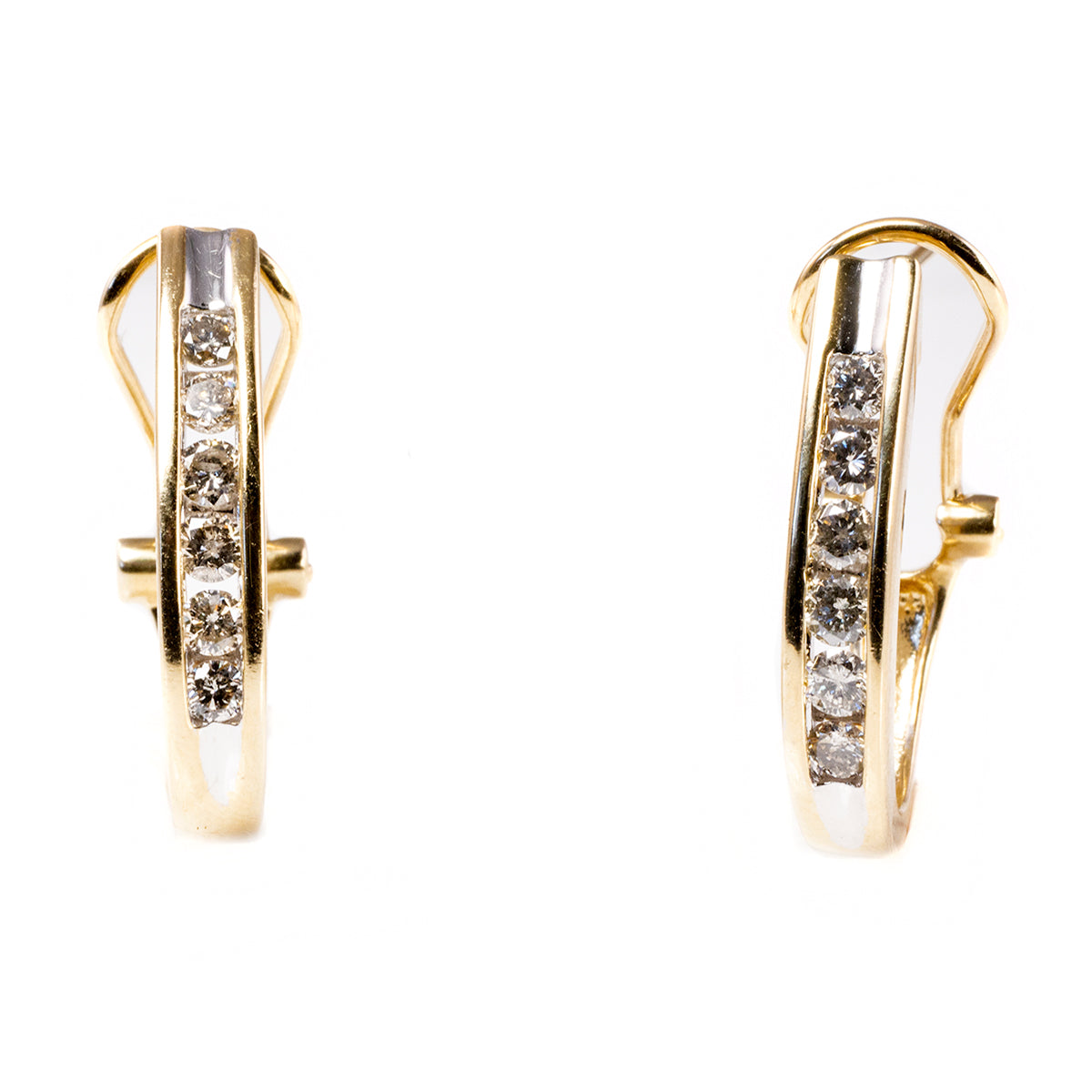 14 k Gold &amp; Diamond Earrings