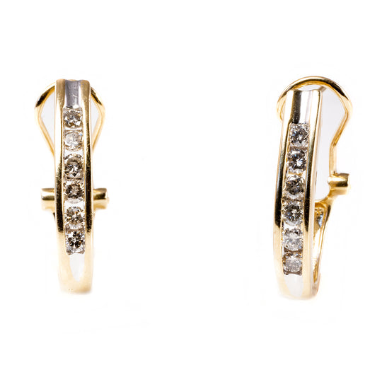 14 k Gold & Diamond Earrings