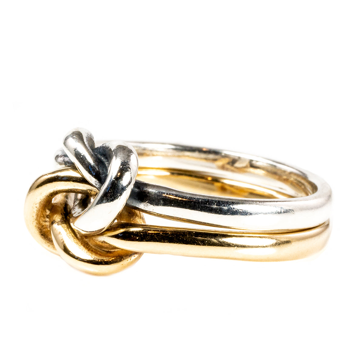 James Avery Lovers Knot Silver Gold Ring Great Lakes Coin