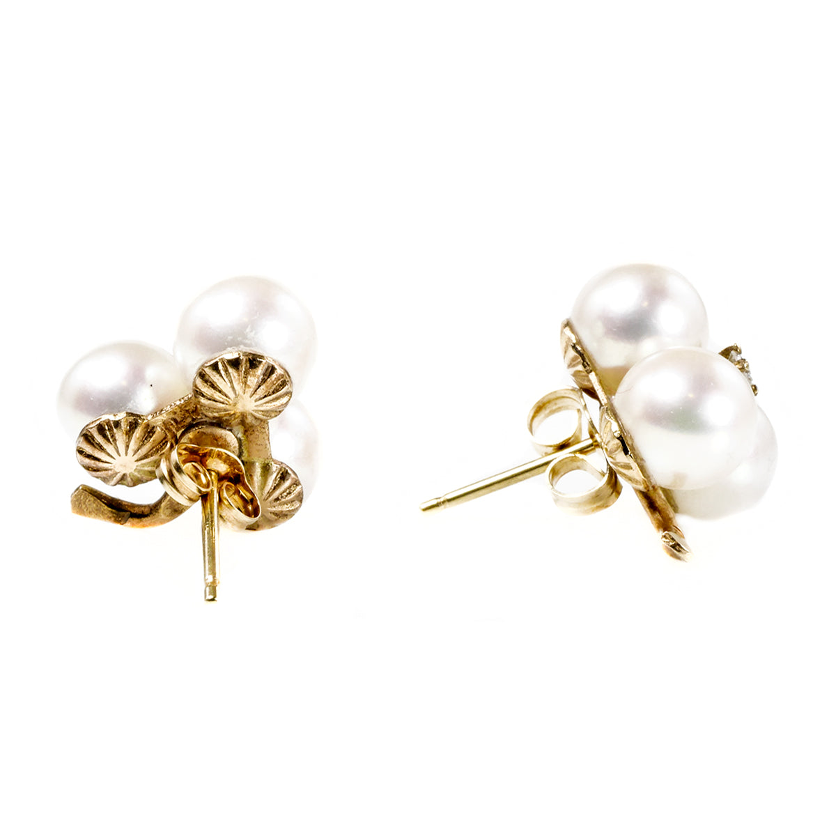 14 k Gold &amp; Pearl Earrings