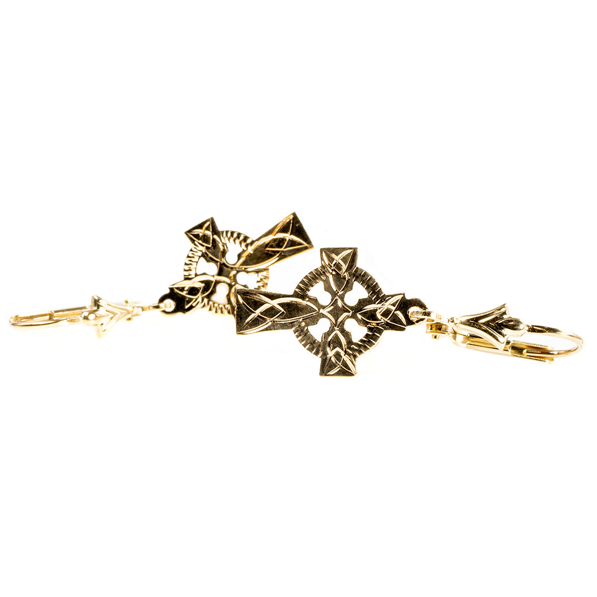 14 k Gold Celtic Cross Earrings