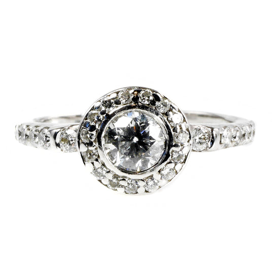 14k White Gold Diamond Ring