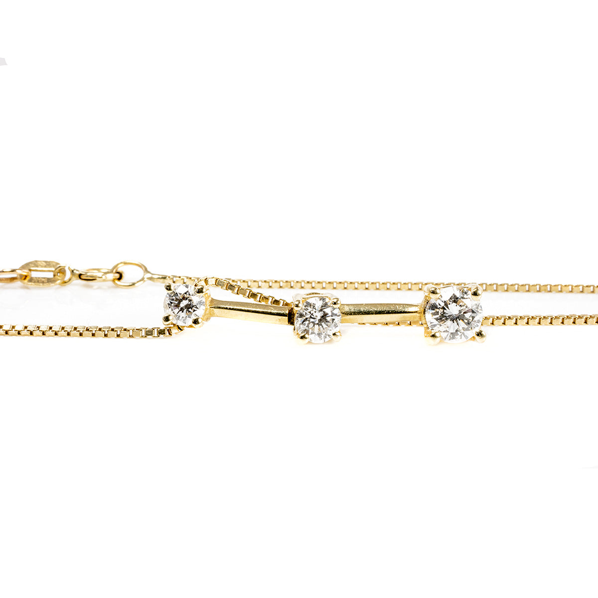 14 k Gold & Diamond Drop Necklace