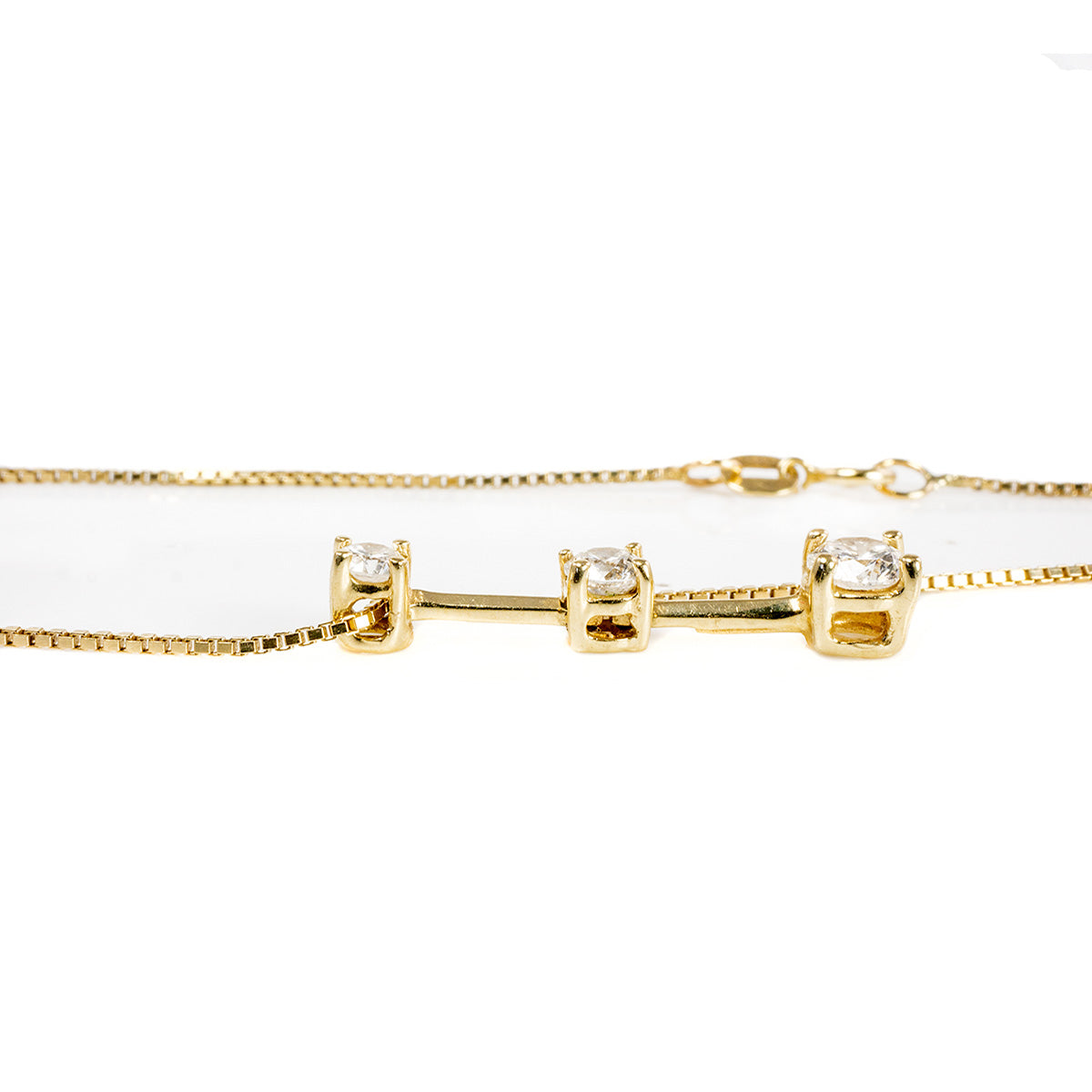 14 k Gold & Diamond Drop Necklace