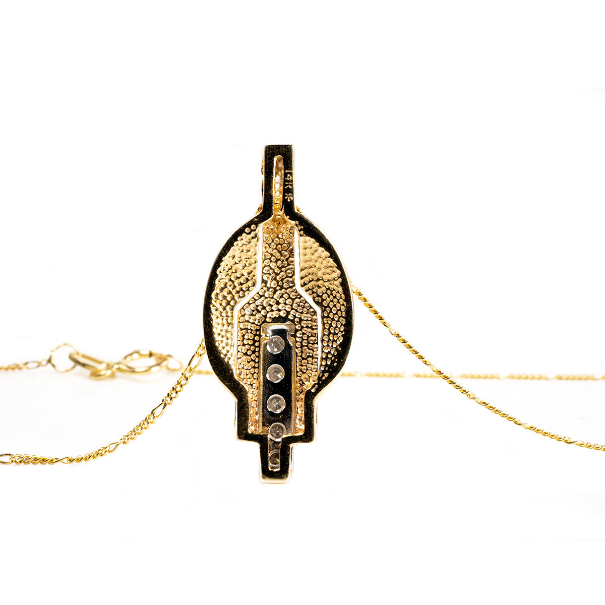14 k Gold Art Nouveau Diamond Necklace