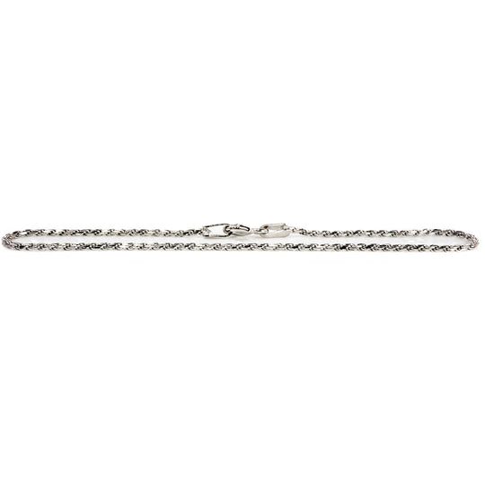 14 k White Gold Rope Bracelet