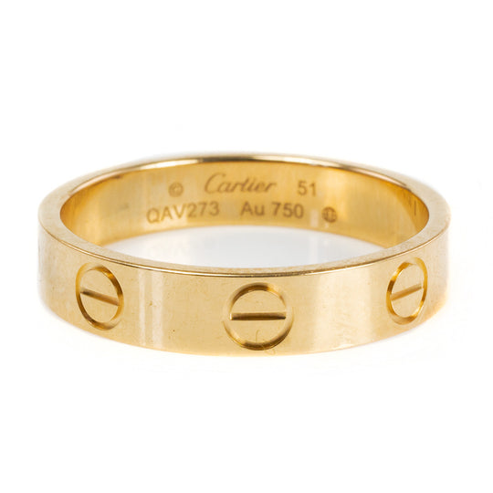 Cartier 18 k Gold Love Ring
