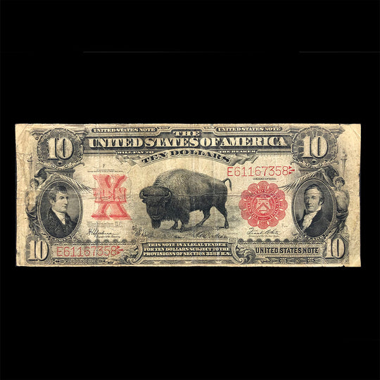 Fr.122 1901 $10 Legal Tender Bison (VG / F)