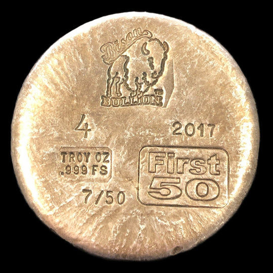 2017 Bison Bullion 4 oz Silver Round