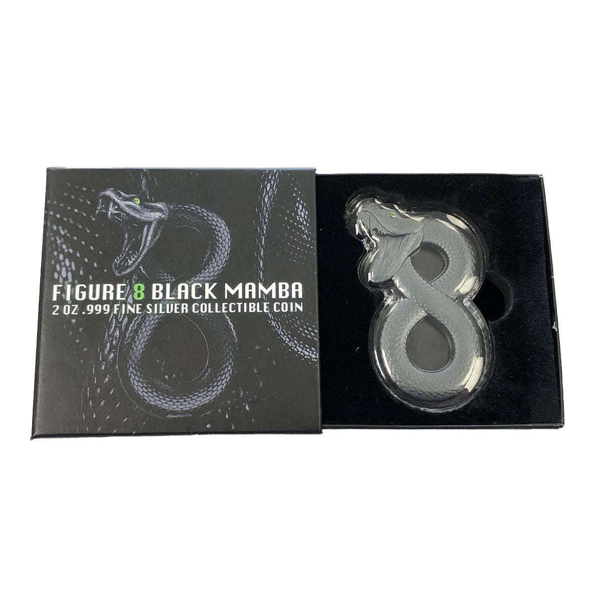 2023 Chad Black Mamba Figure of 8 2 oz Silver Coin (With Box &amp; CoA)