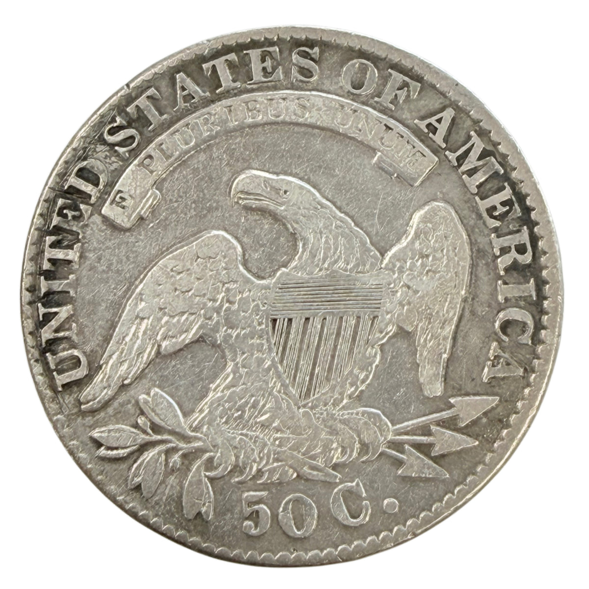 1833 Capped Bust Silver Half Dollar (Fine / Very Fine Details)