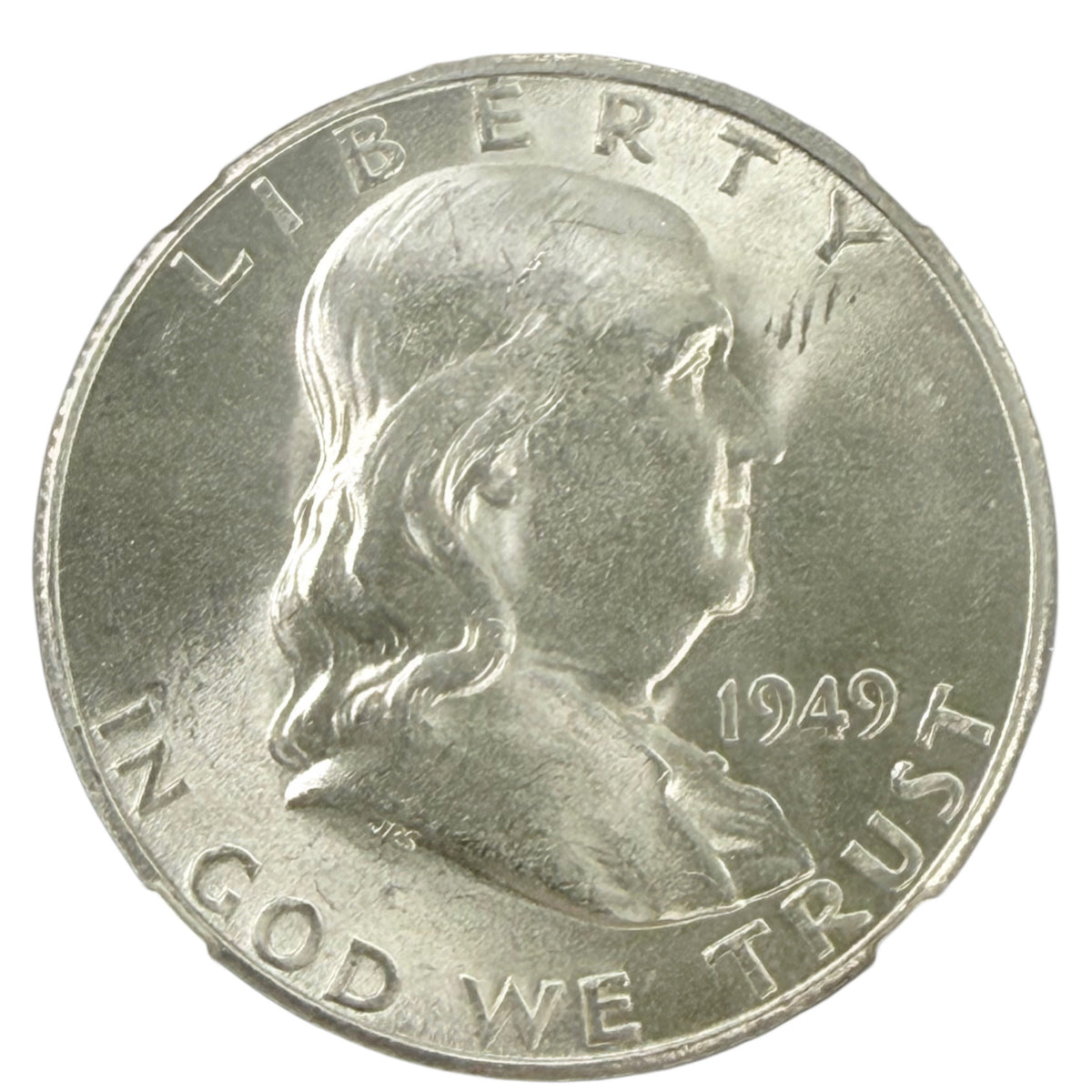 1949-S Franklin Half Dollar NGC MS65 FBL