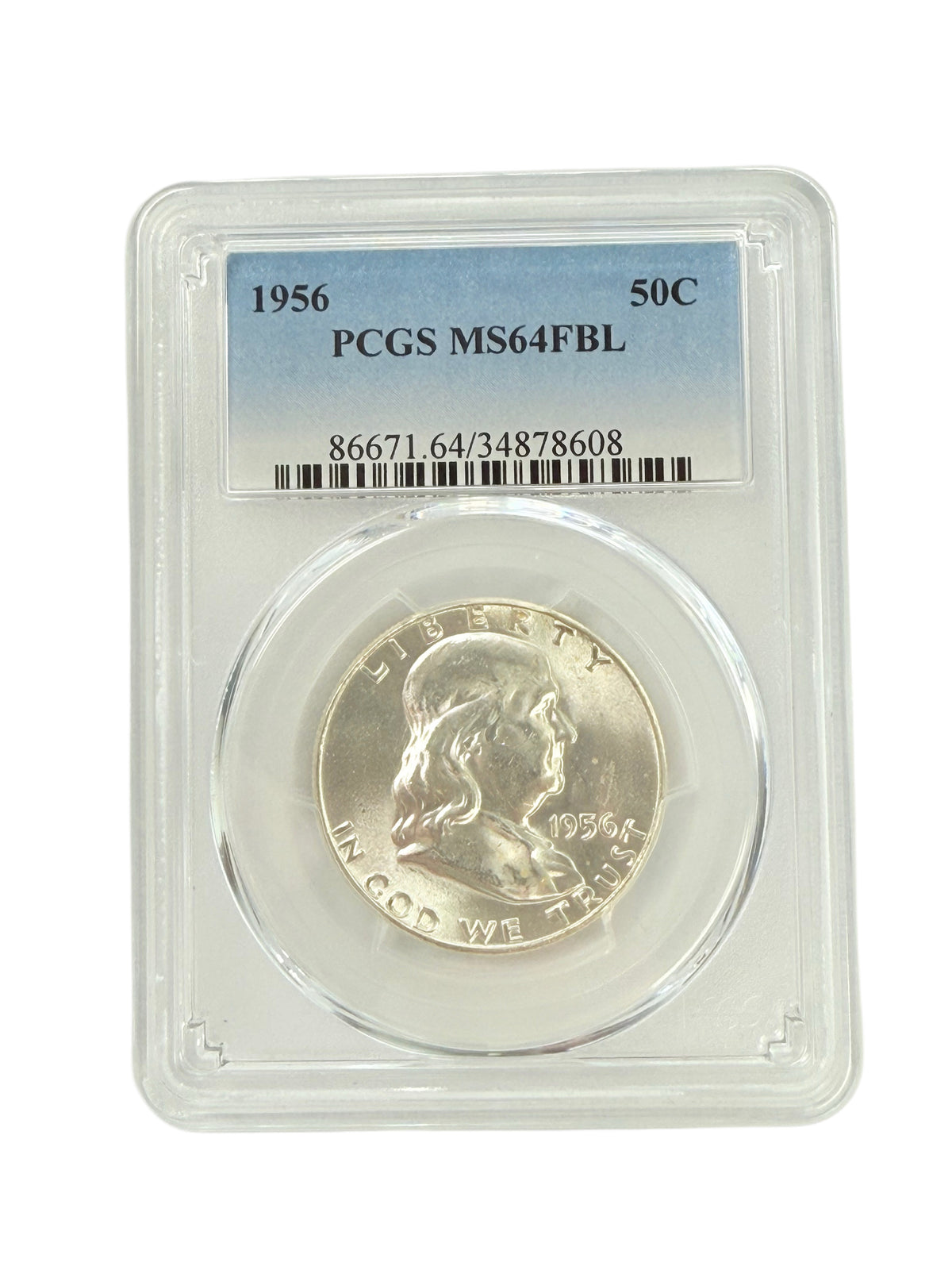 1956 Franklin Half Dollar PCGS MS64 FBL