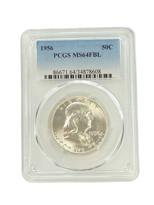1956 Franklin Half Dollar PCGS MS64 FBL