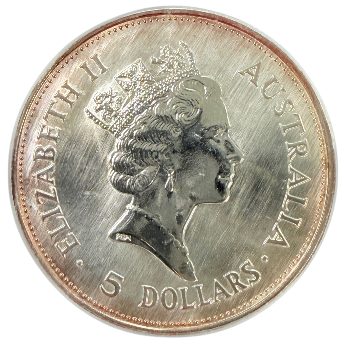 1990 Australia 1 oz Silver Kookaburra ICG MS69