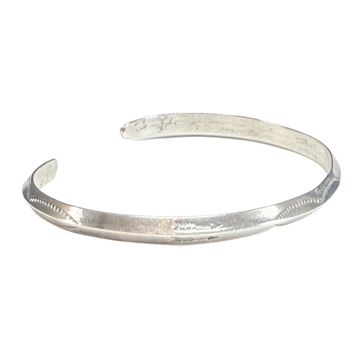 Engraved Silver Bangle