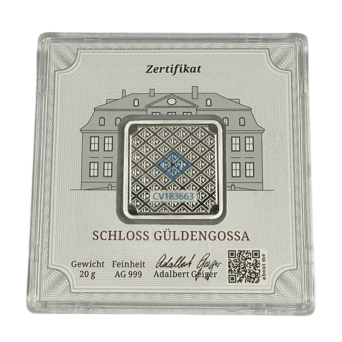 Geiger 20 Gram Silver Bar (Secondary)