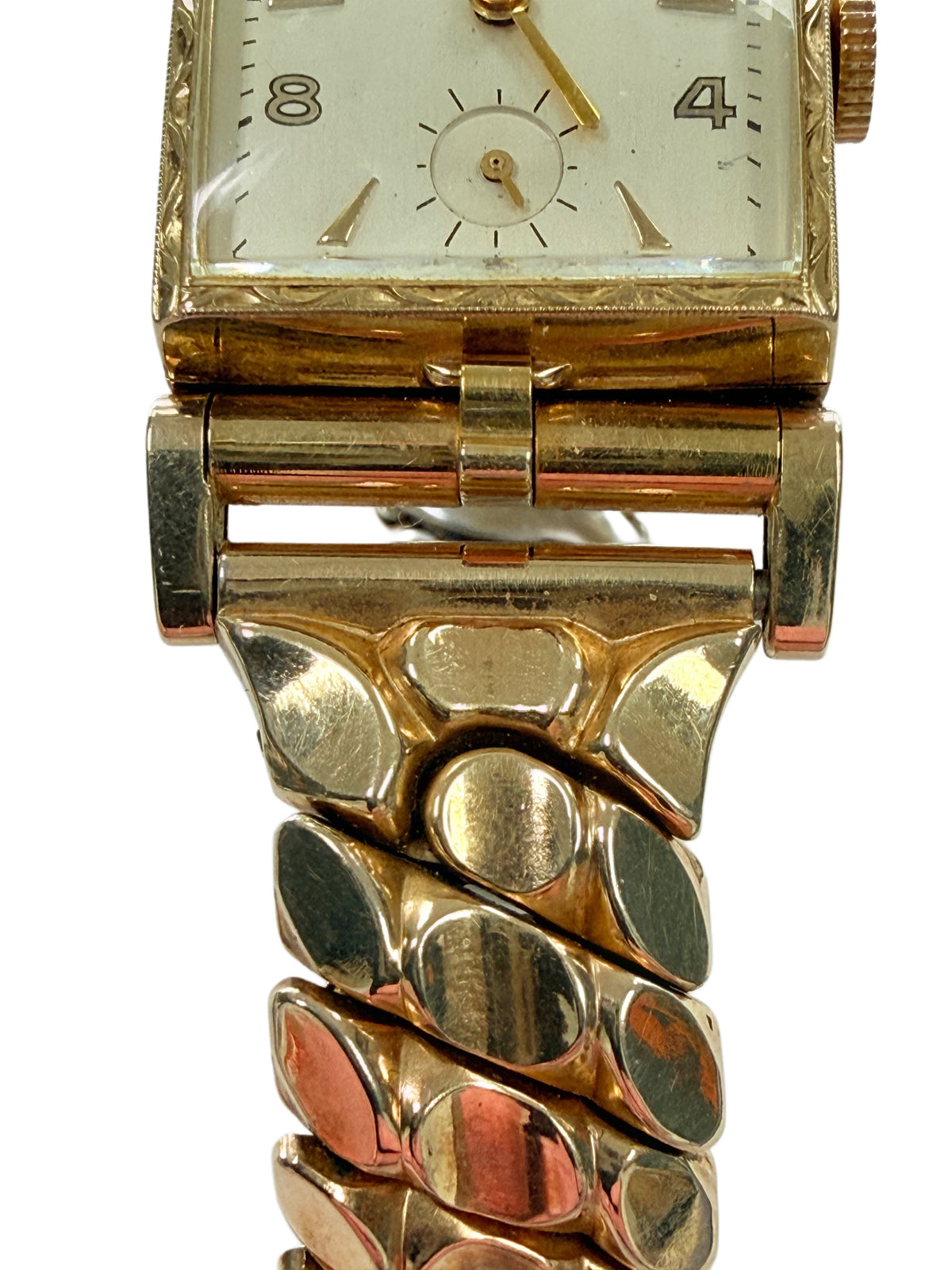 1950’s Bulova 10k Rolled Gold Plate Flip Top Gents Wrist Watch