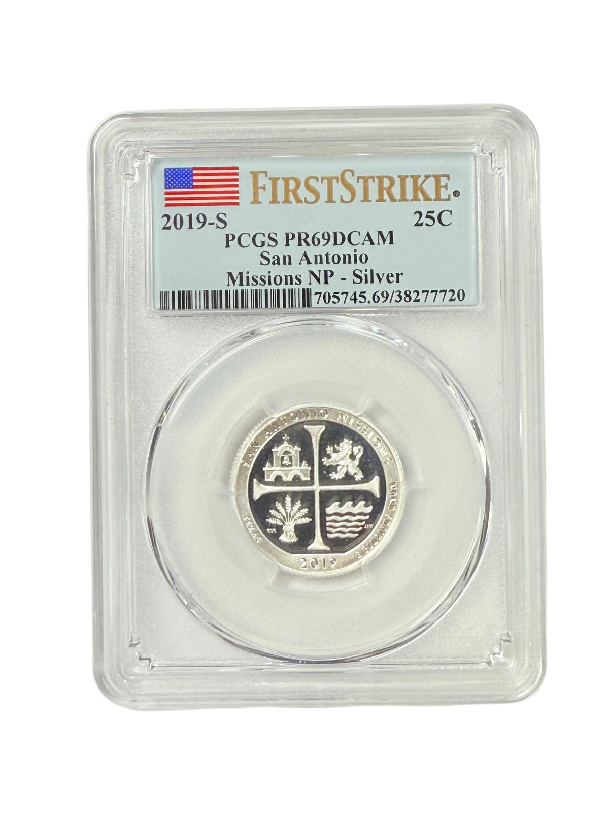 2019-S America the Beautiful San Antonio Missions Quarter PCGS PR69 Deep Cameo