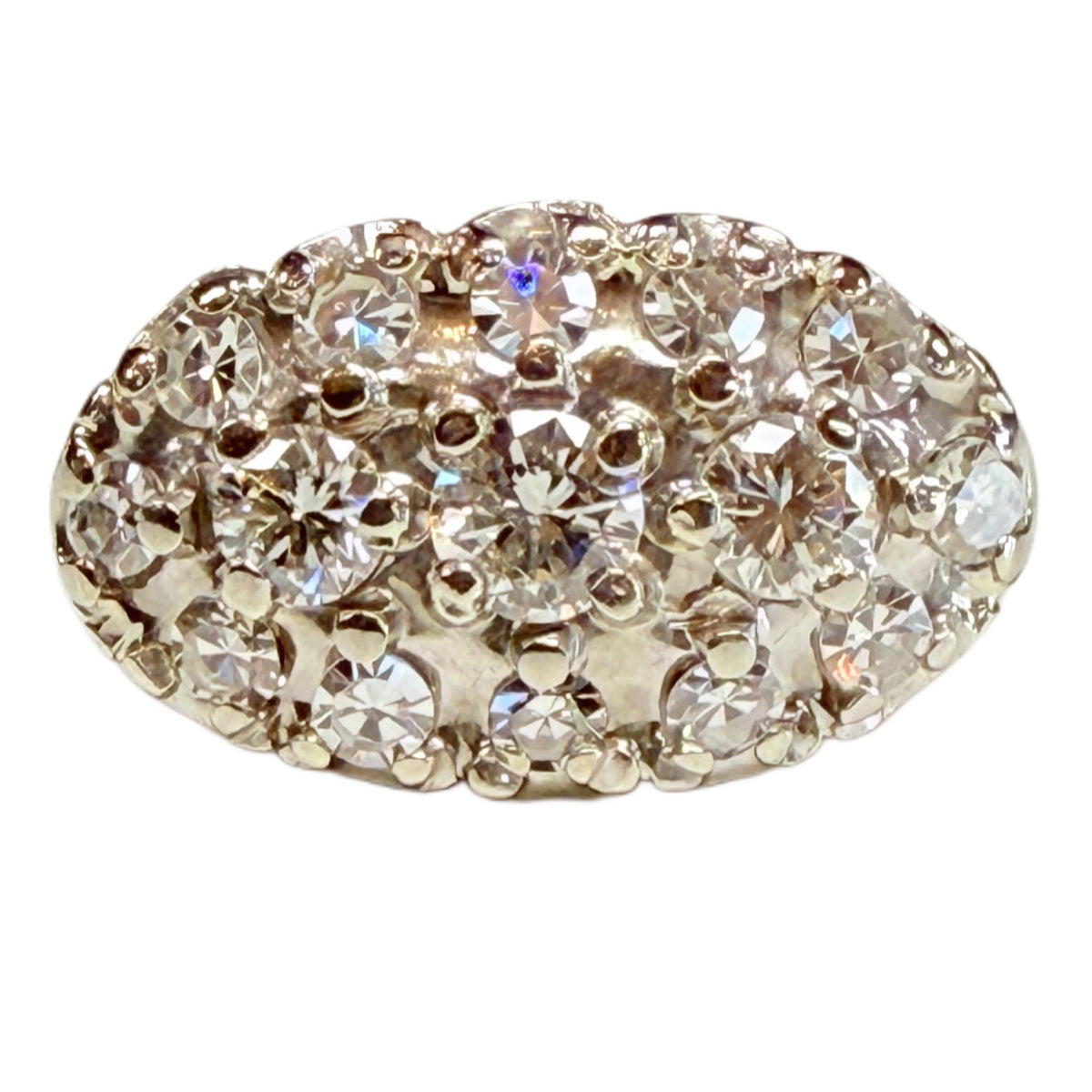 Vintage 14k White Gold Diamond Ring