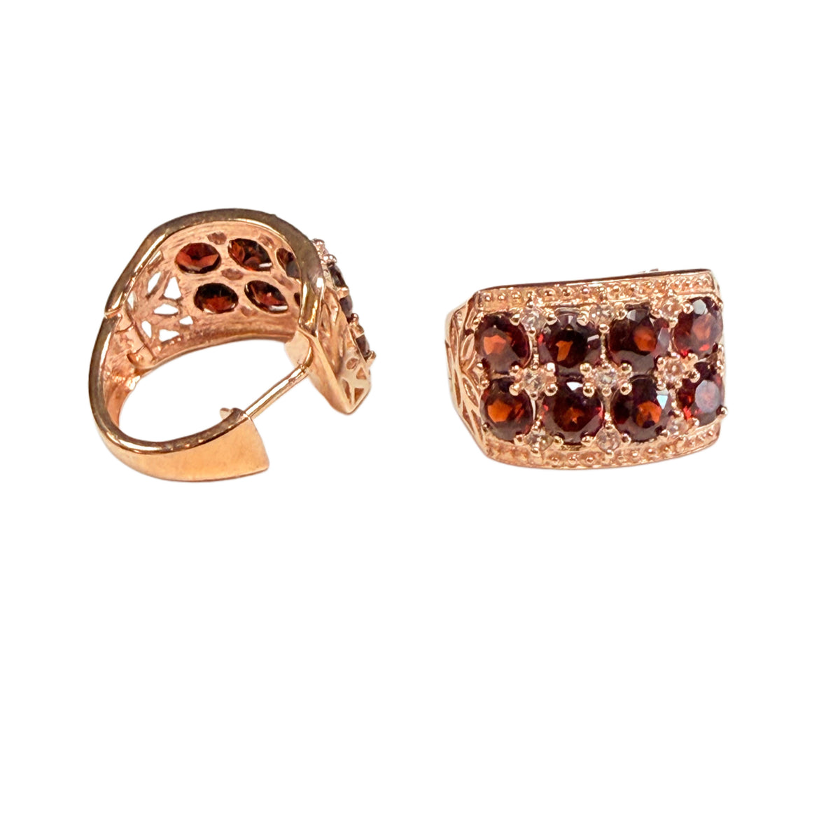 Rose Gold Plated Cubic Zirconia Earrings