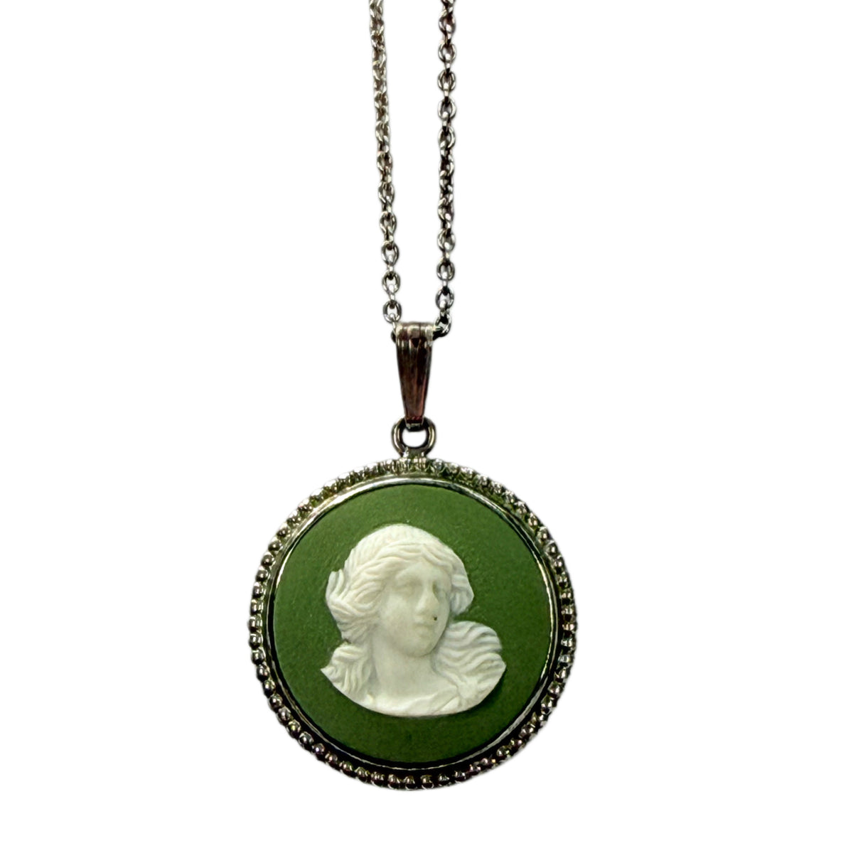 Vintage Silver Wedgewood Jasperware Necklace