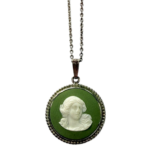 Vintage Silver Wedgewood Jasperware Necklace
