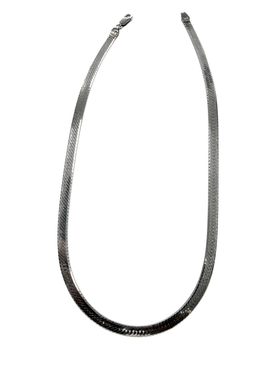 Silver Herringbone Necklace