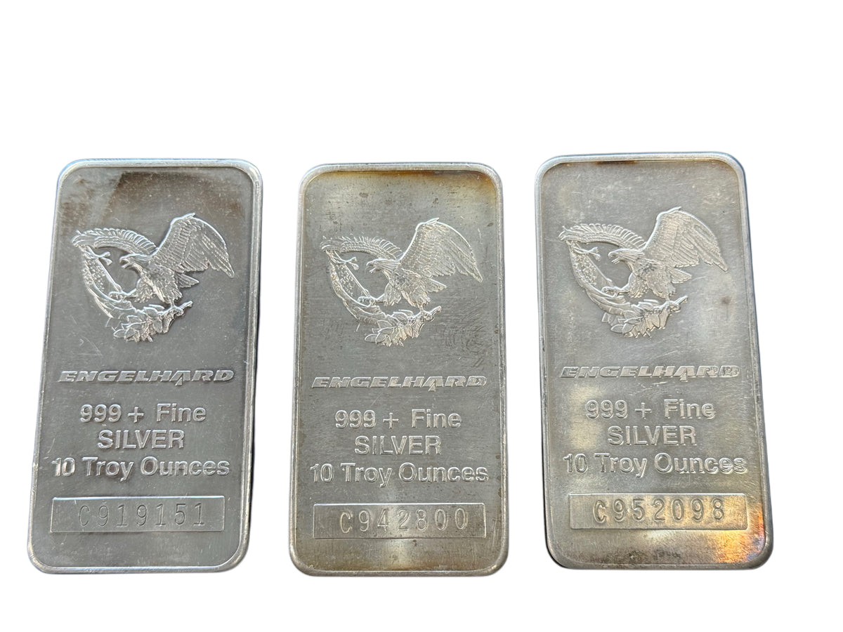 Engelhard 10 oz Silver Bar (Unsealed)