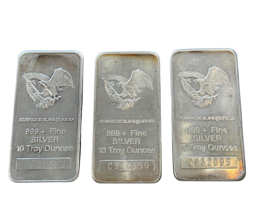 Engelhard 10 oz Silver Bar (Unsealed)