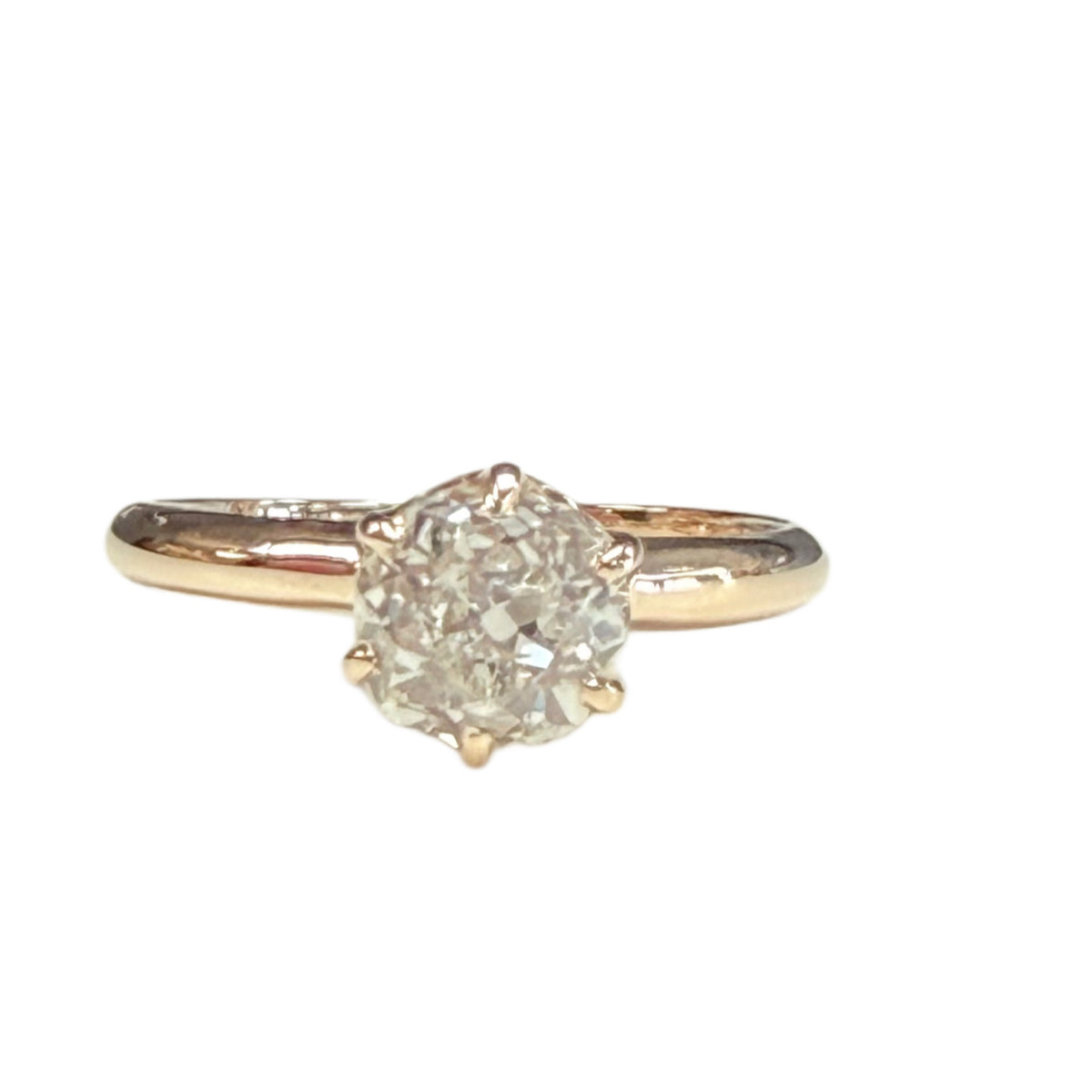 Vintage 10k Gold Diamond Solitaire Ring