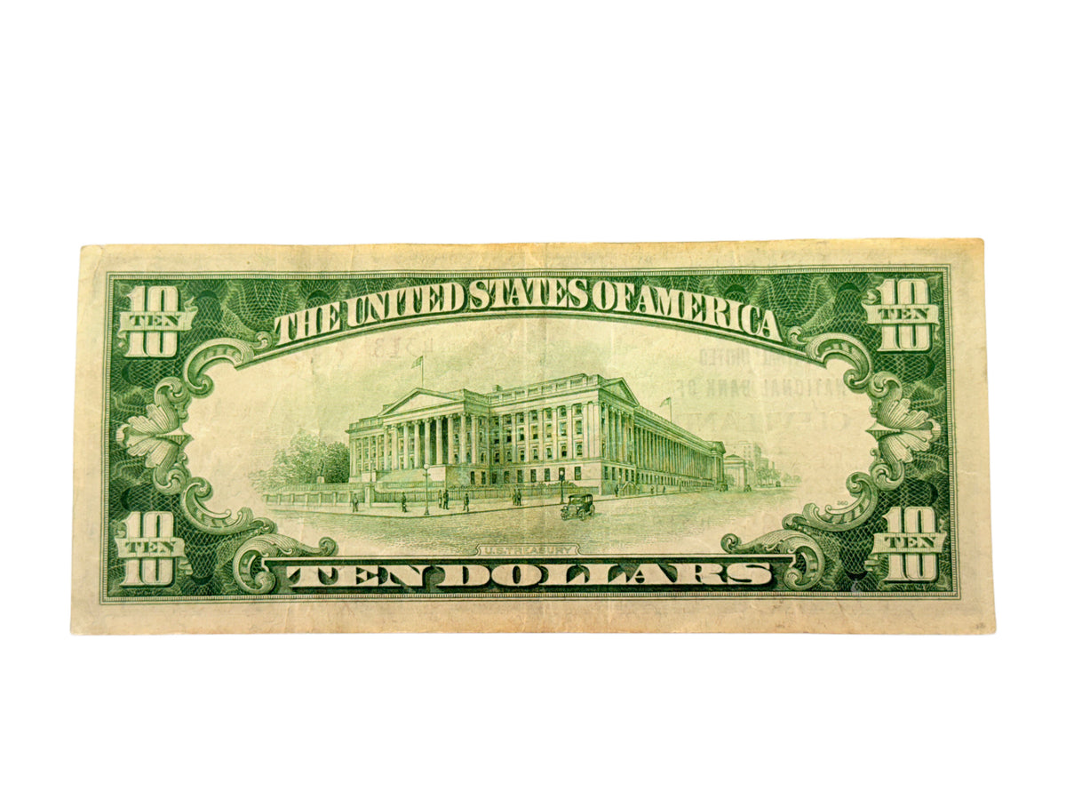 FR. 1801-1 1929 $10 Central United National Bank of Cleveland Charter #4318 (VF)
