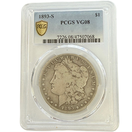 1893-S Morgan Silver Dollar PCGS VG08