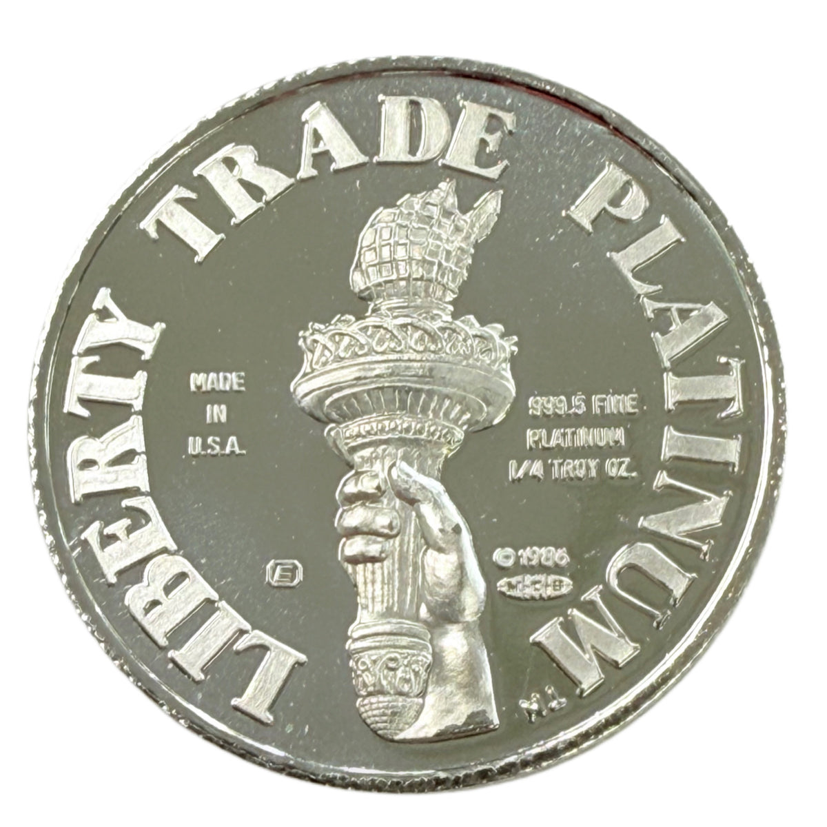 1986 Centennial Engelhard MTB Liberty Trade 1/4 oz Platinum