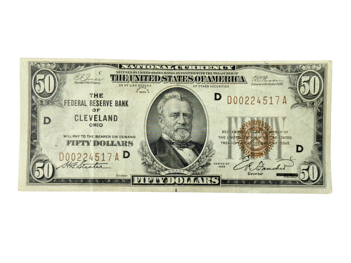 FR.1880-D $50 Federal Reserve Bank Note Cleveland (VF)