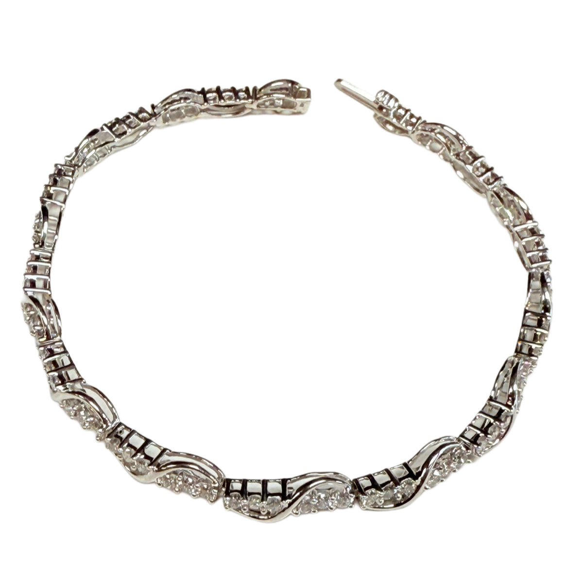 14k White Gold Diamond Tennis Bracelet