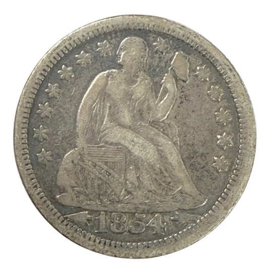 1854 Arrows Seated Liberty Dime (VF)