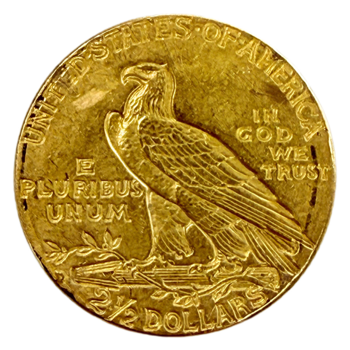 1914-D $2.50 Indian Gold Quarter Eagle (XF / AU Details)