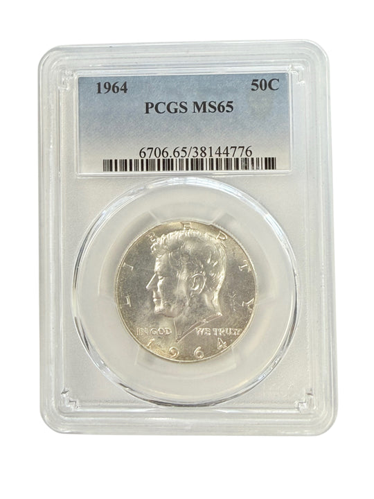 1964 Kennedy Half Dollar PCGS MS65