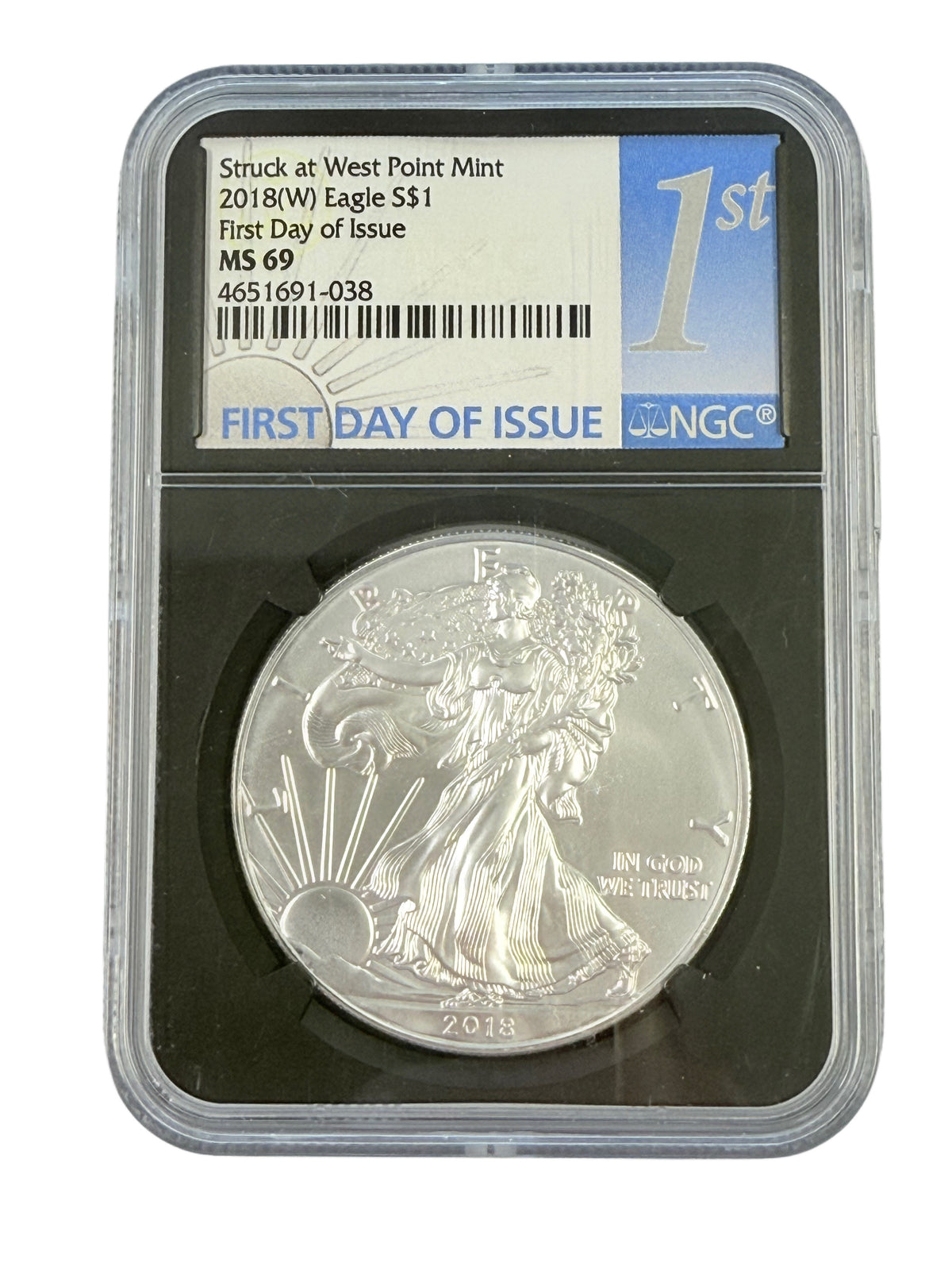 2018-W 1 oz American Silver Eagle NGC MS69 FDOI