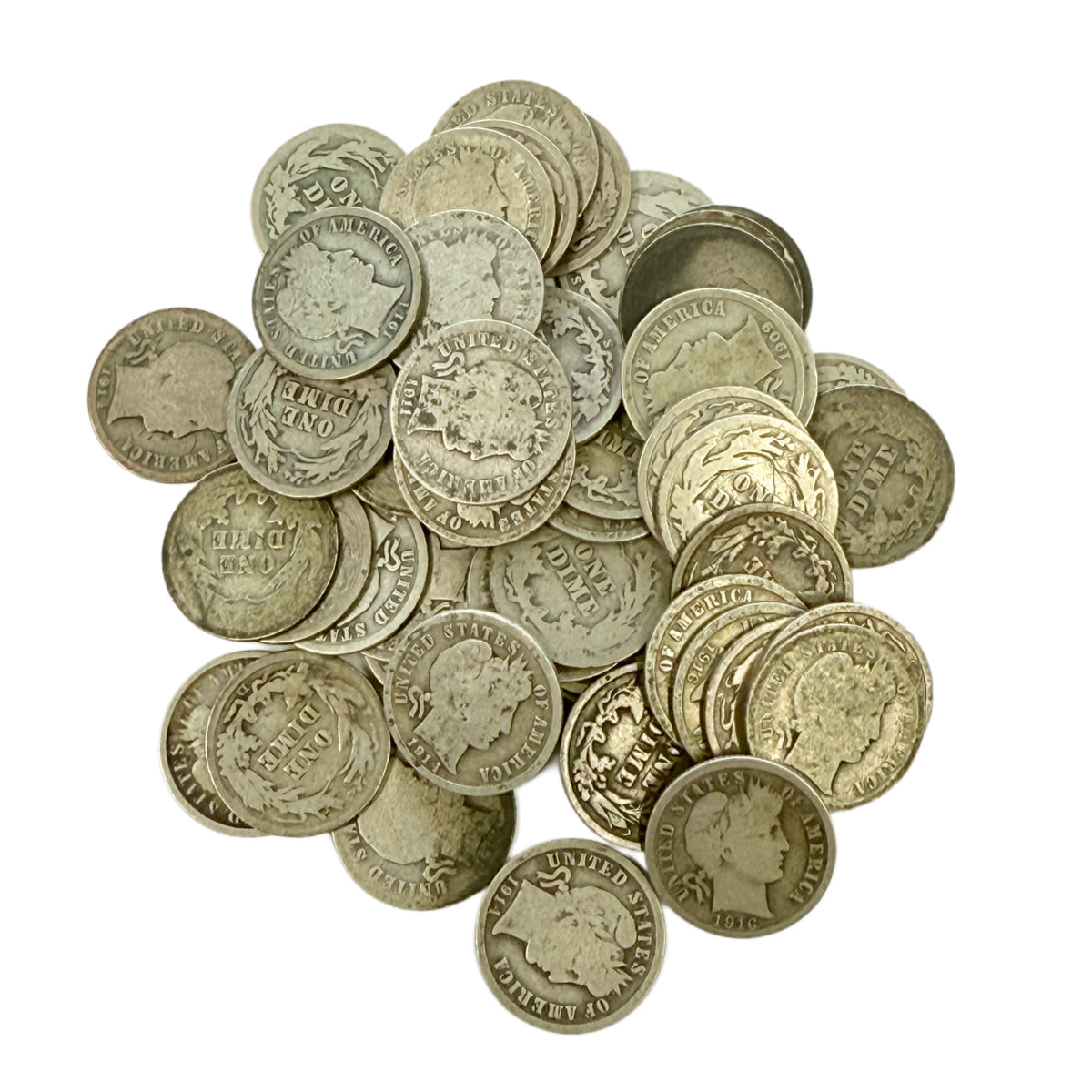 $5 FV Barber Dimes (Avg Circulation / Better)