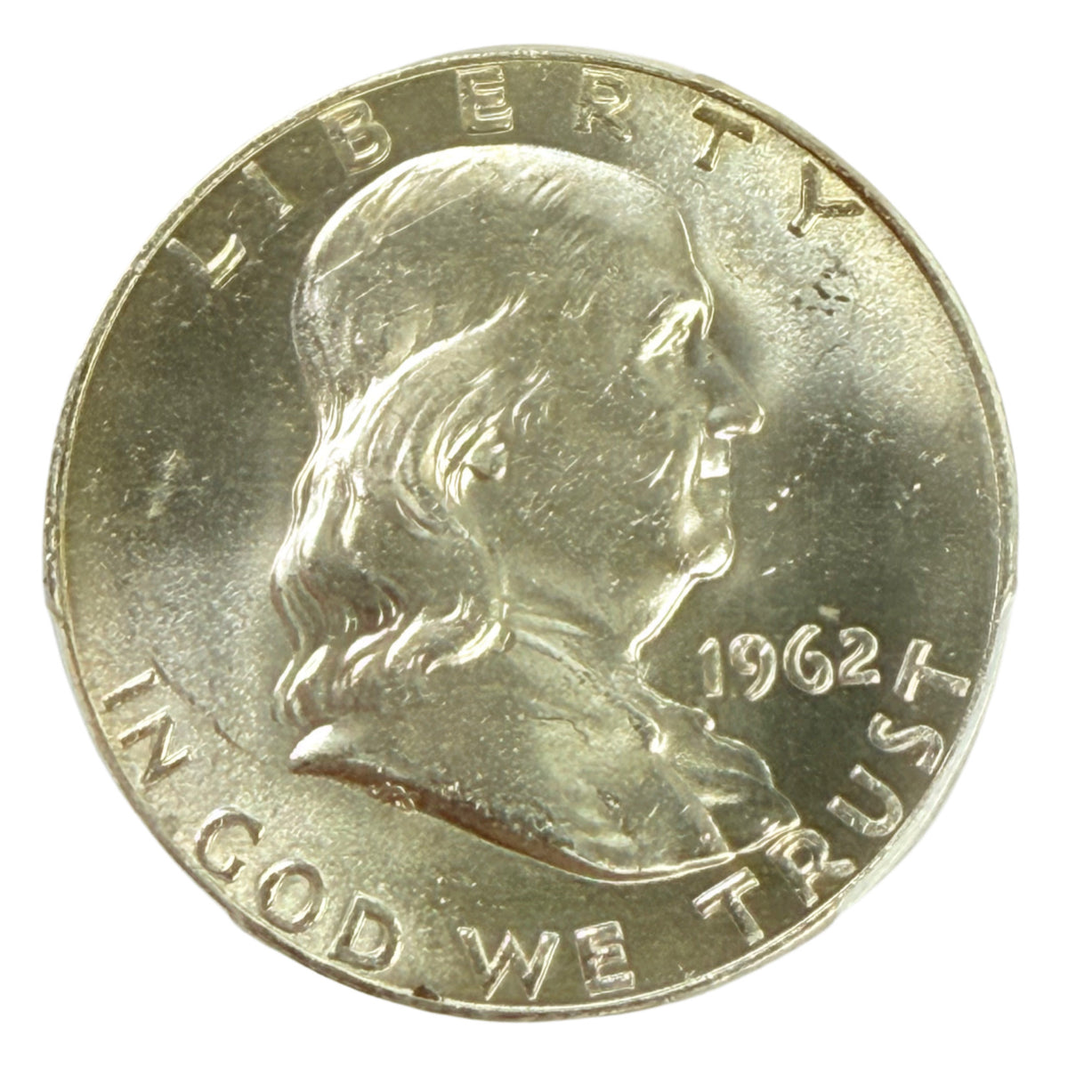 1962 Franklin Half Dollar PCGS MS64 FBL