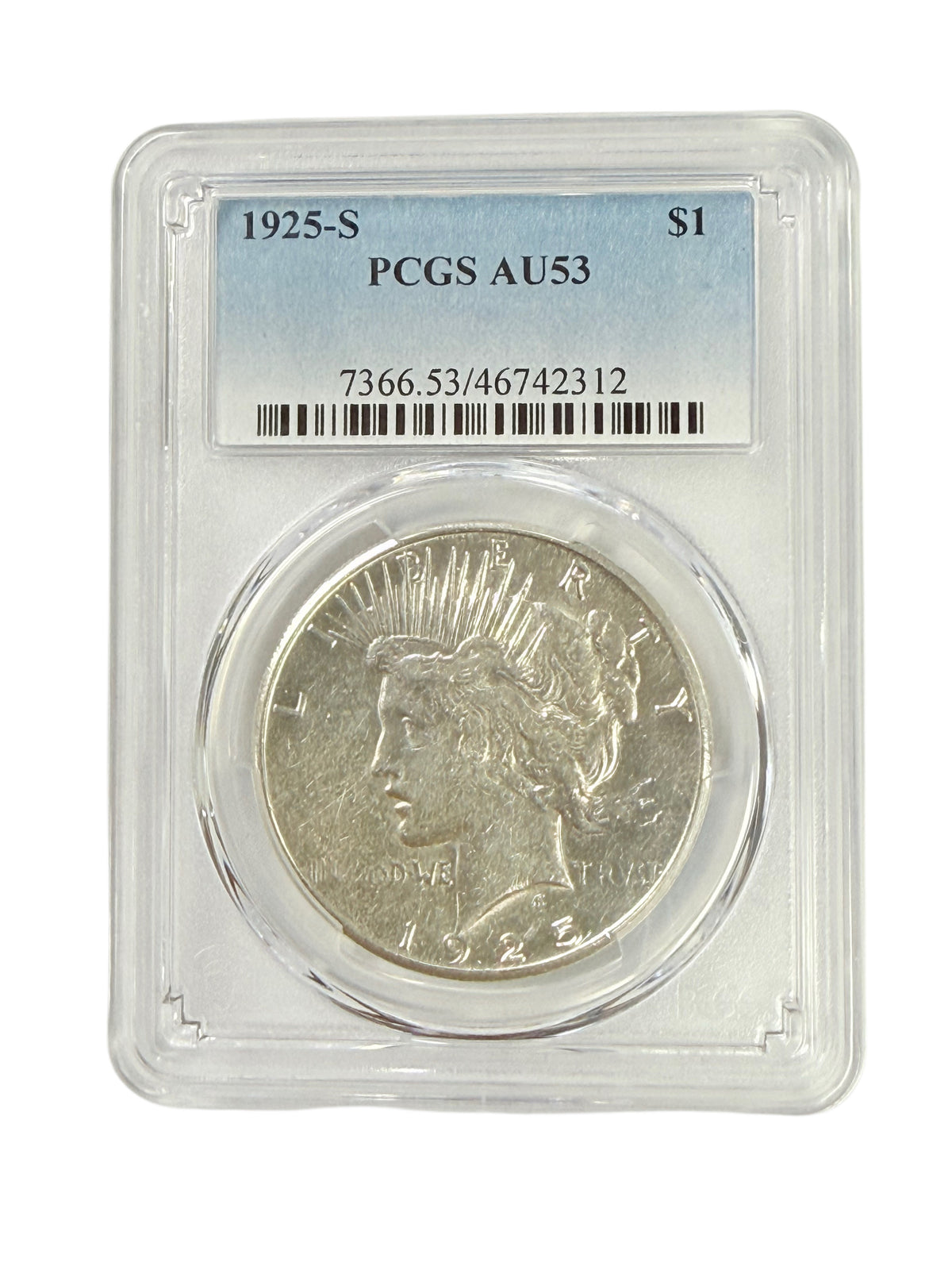 1925-S Peace Silver Dollar PCGS AU53