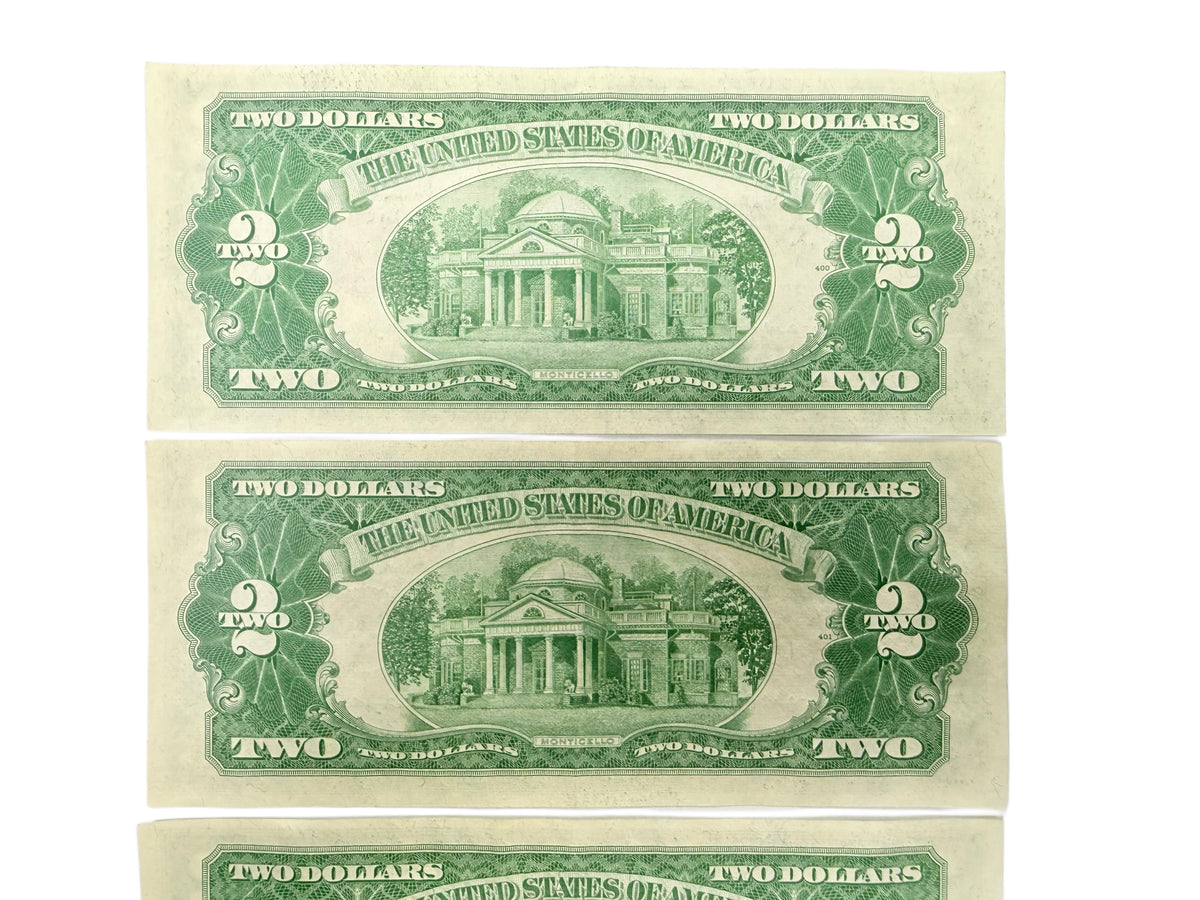 Lot of 4 Consecutive 1953-B $2 Legal Tender Star Notes (XF)