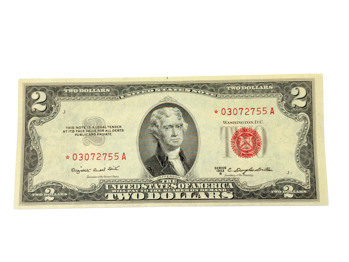 1953-B $2 Legal Tender Star Note (VF)
