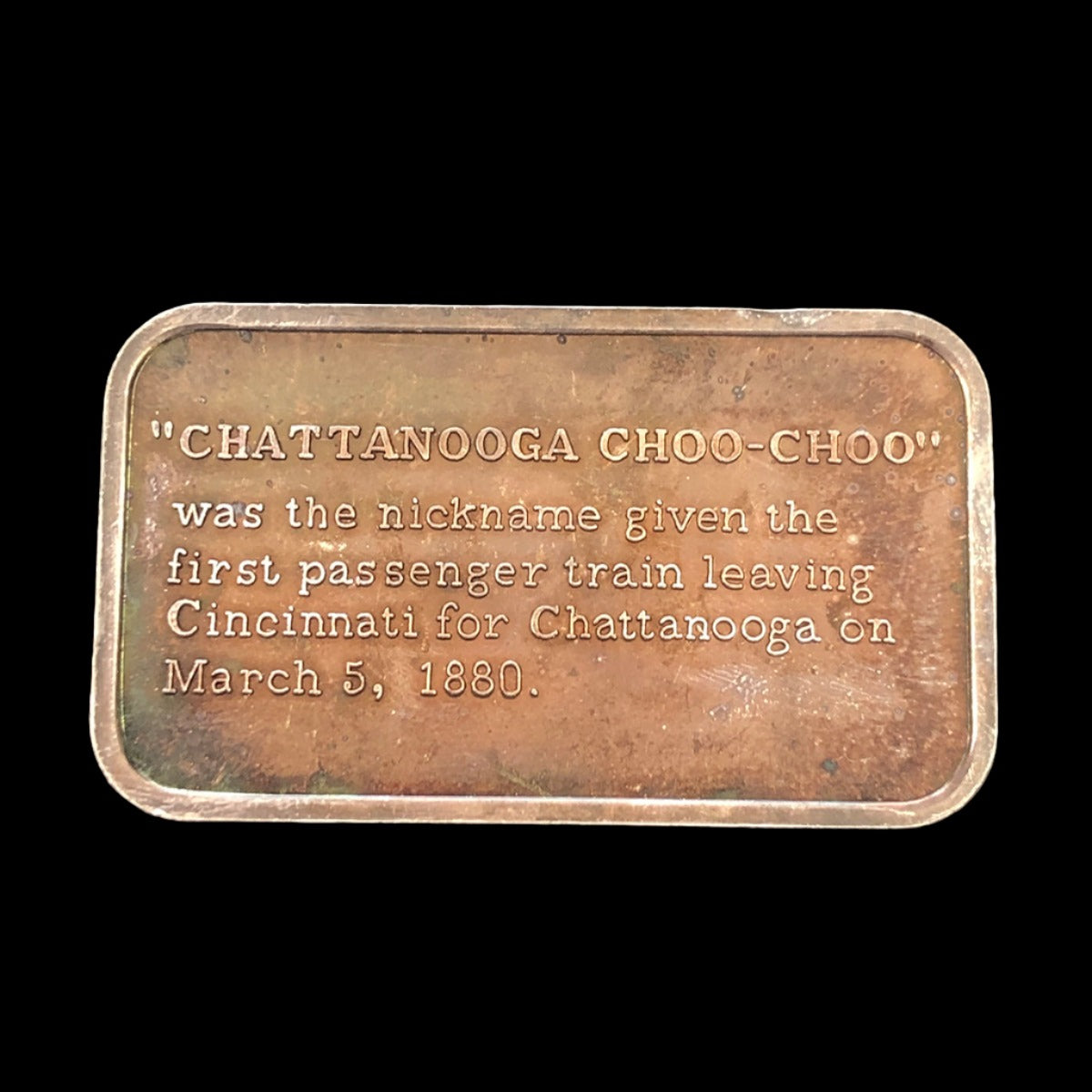 1980 Centennial Chattanooga Choo Choo 1 oz Silver Art Bar
