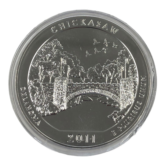 2011 America the Beautiful Chickasaw National Recreation Area 5 oz Silver Quarter