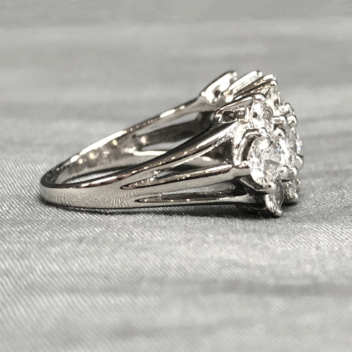 14 k White Gold Diamond Ring